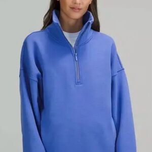 Lululemon Women's Fleece Blue Quarter-Zip Pullover